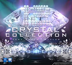 12个钻石水晶风格的PS样式：12 Crystal Collection Text Effect Styles Vol.